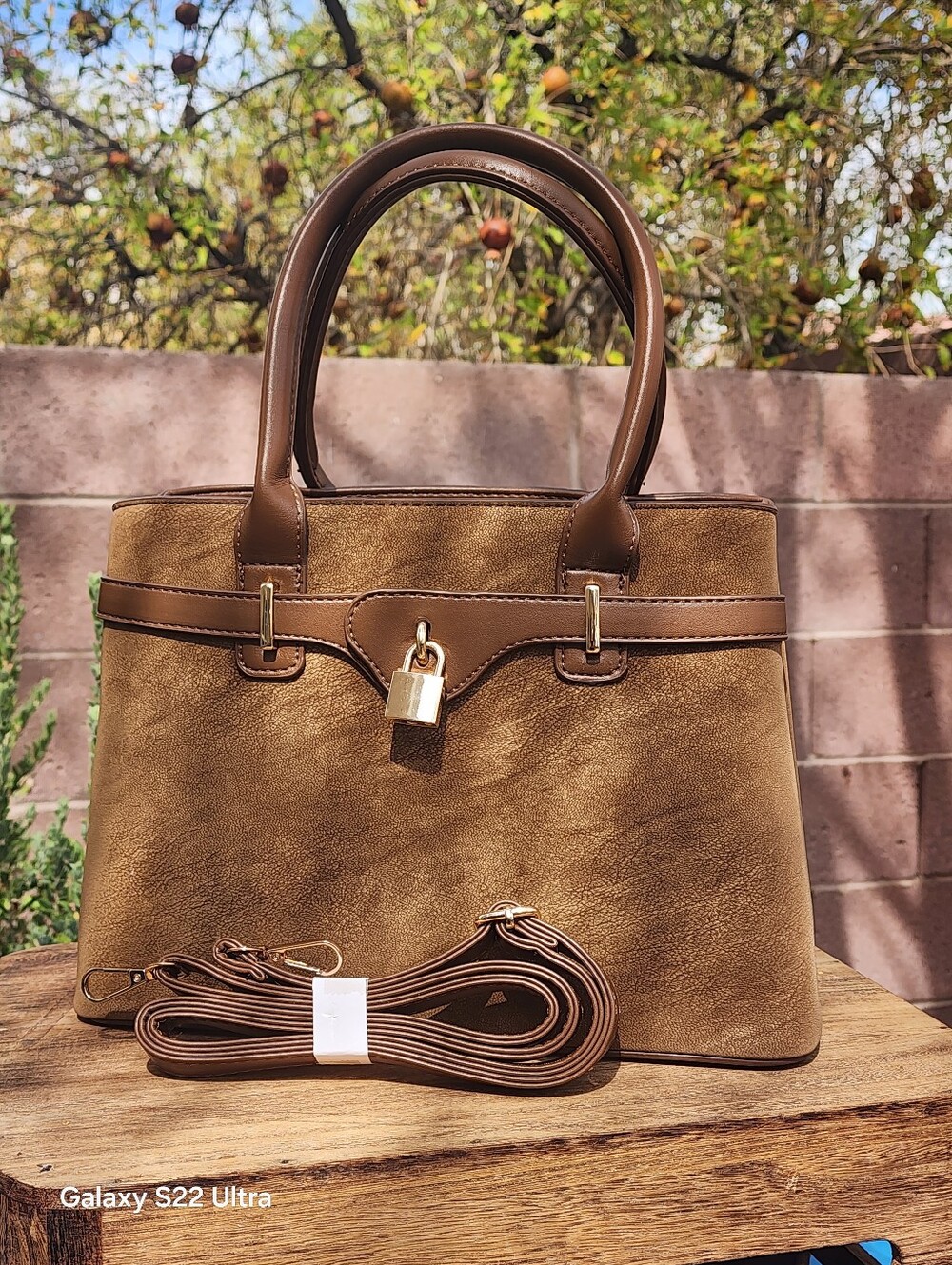 AR New York Structured Leather Satchel Handbag Crossbody Purse Top Handles - Picture 11 of 11